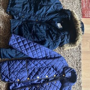 2 Navy and Blue Quilted Jackets